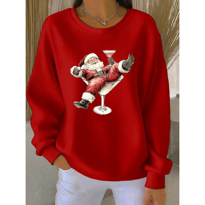 Ariel - Santa Cocktail Sweater Red