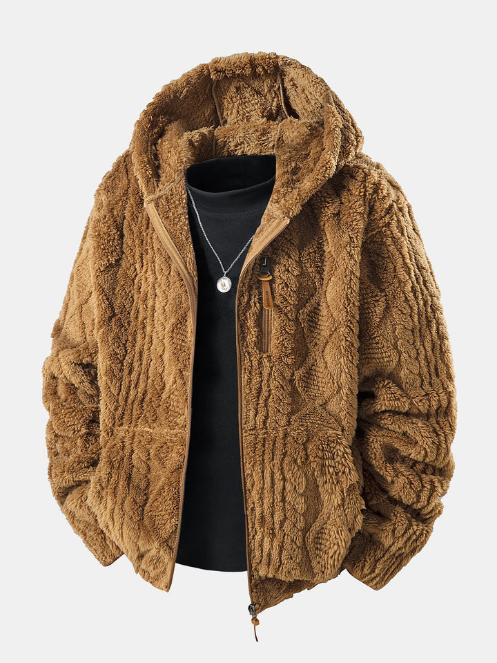 Velinor Jacquard Teddy Hoodie