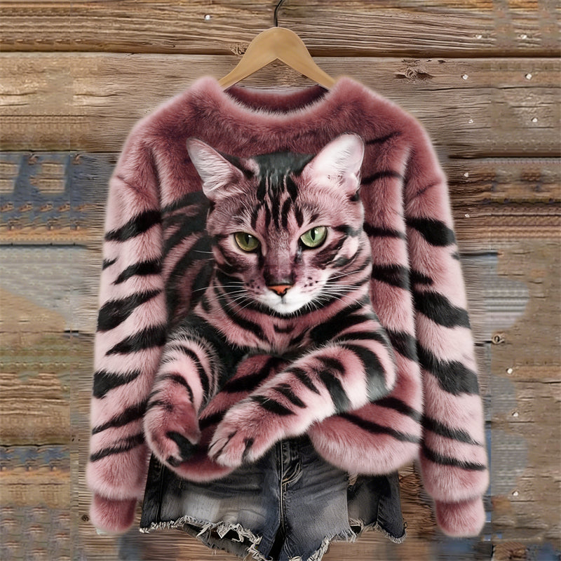 CozyLuna™ | Plush Animal Print Cozy Sweatshirt