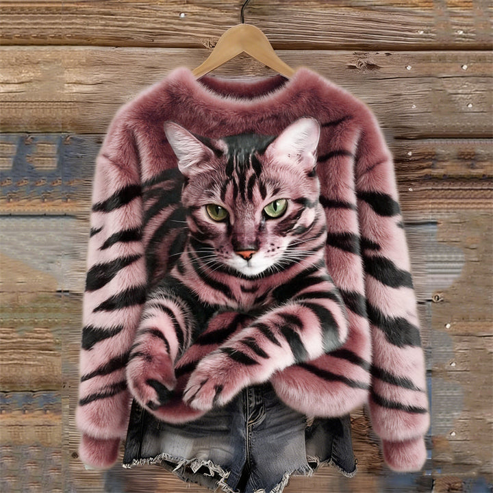 CozyLuna™ | Plush Animal Print Cozy Sweatshirt