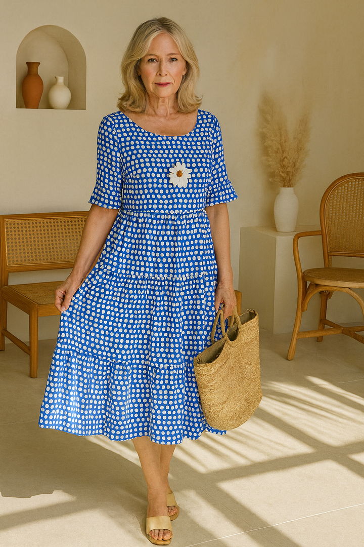 Riley | Short Sleeve Midi Dress