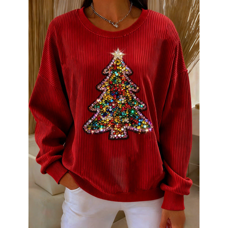 Aurora - Chic Glitter Tree Sweater