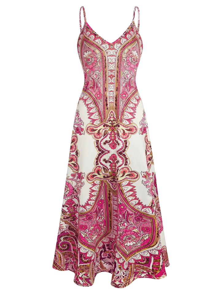 Skye – Boho Floral Print Sleeveless Dress