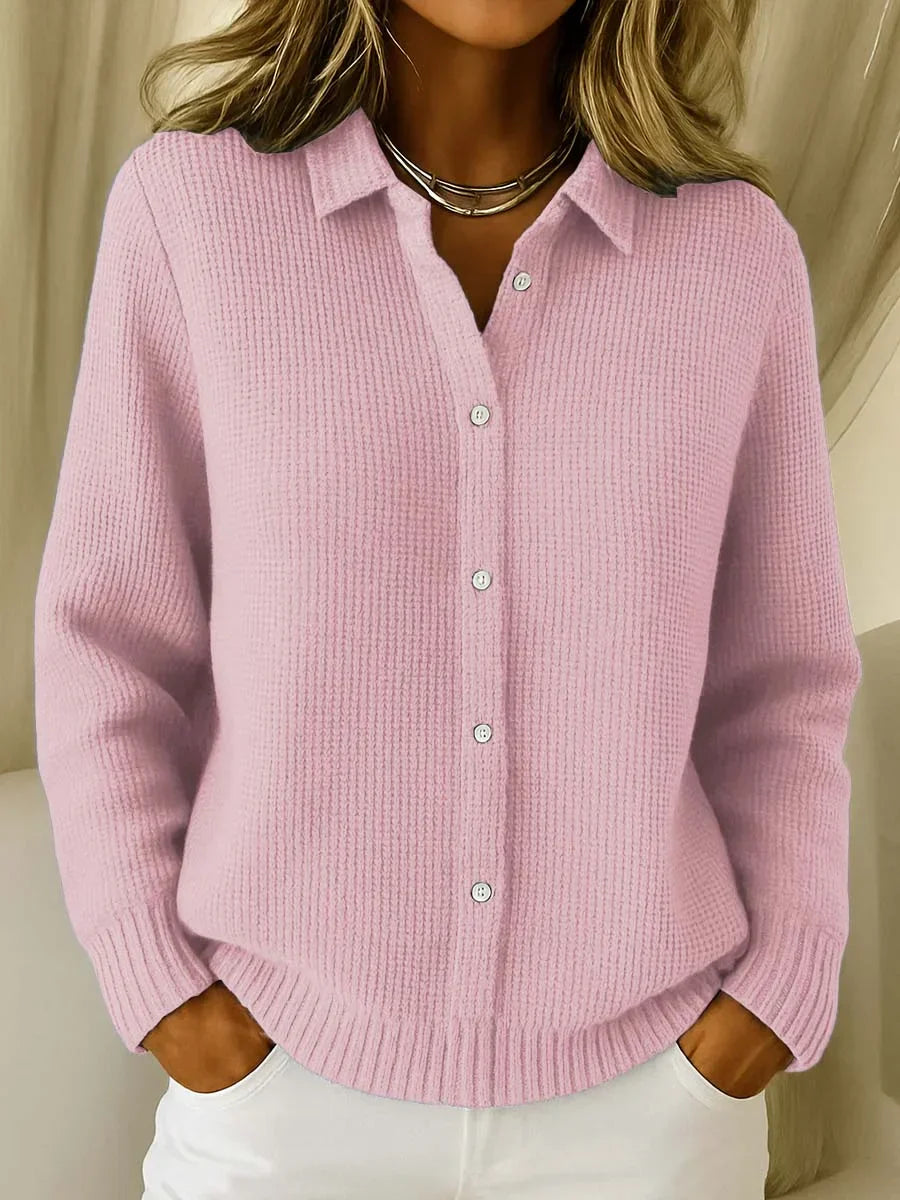 Aveline™ | Textured Knit Button Cardigan