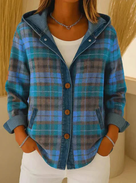 Rhea™ | Denim Chequed Shirt