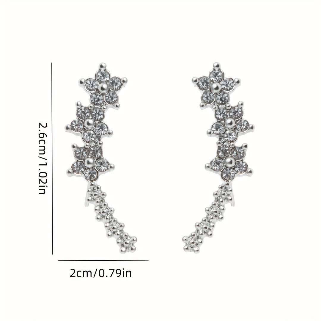 Floral Ear Climber Earrings