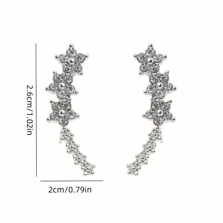 Floral Ear Climber Earrings