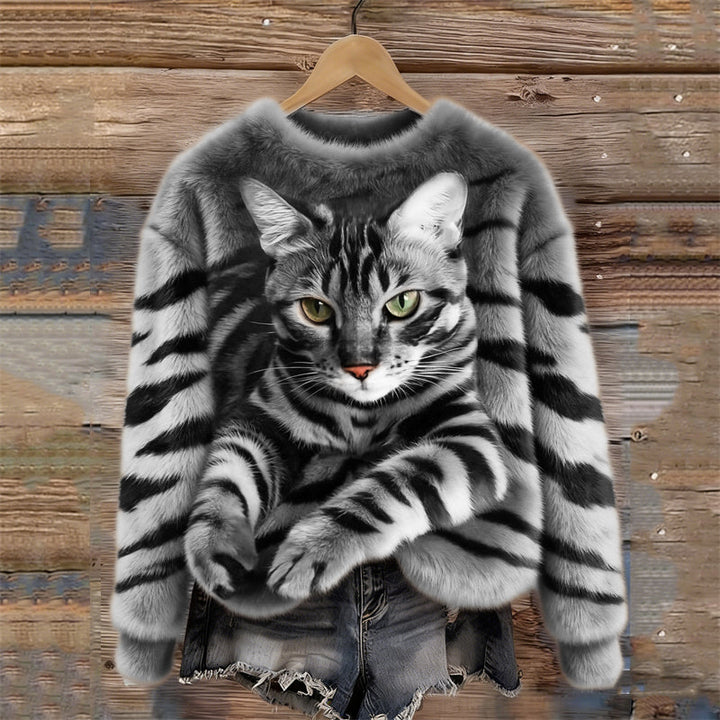 CozyLuna™ | Plush Animal Print Cozy Sweatshirt
