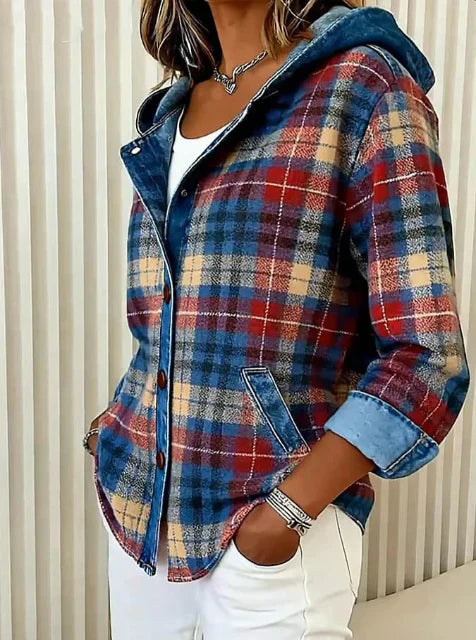 Rhea™ | Denim Chequed Shirt