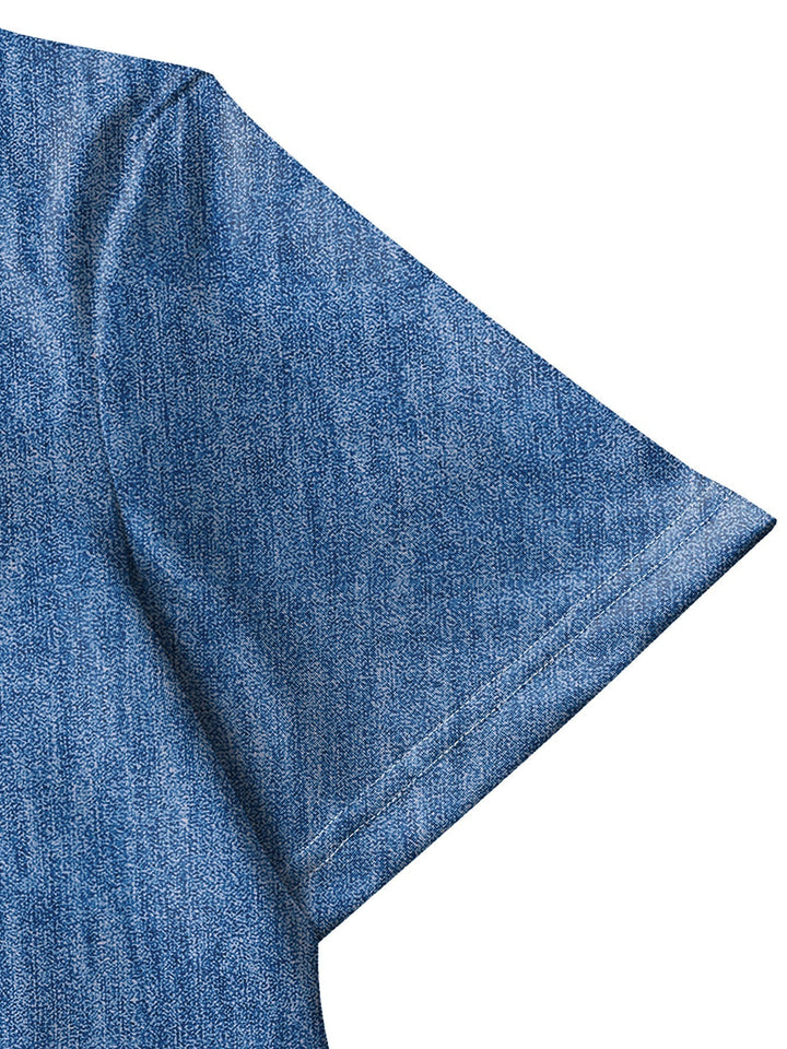 Hélène™ | Retro Denim Maxi Dress