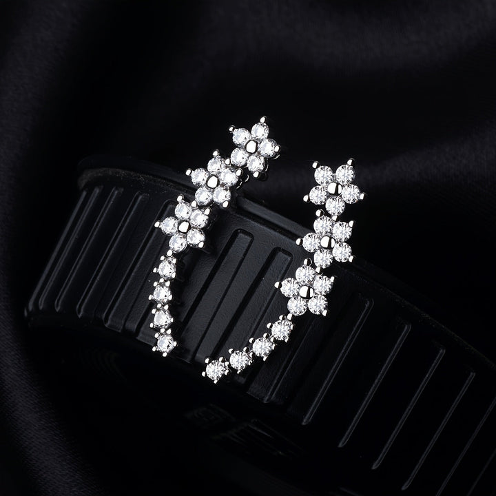 Floral Ear Climber Earrings