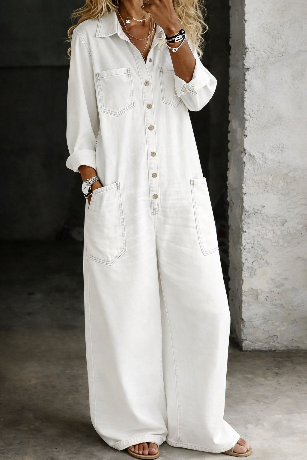 Lena™ | Relaxed & Comfortable Denim Jumpsuit
