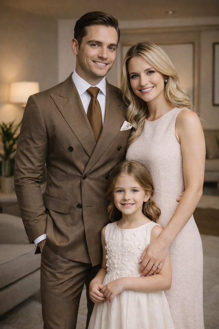 Morden Double-Breasted Tailored Suit