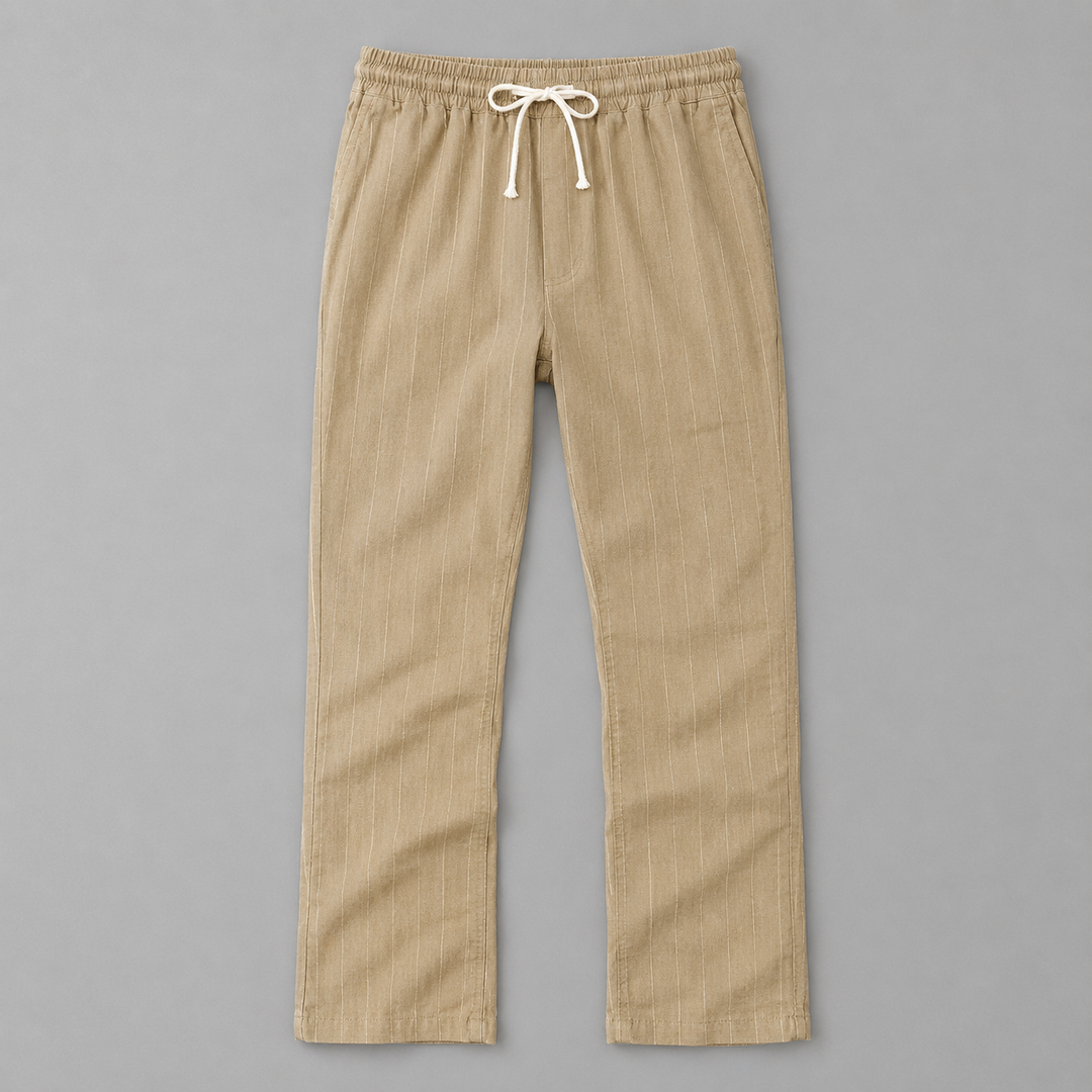 Ellis Pinstripe Linen Pants