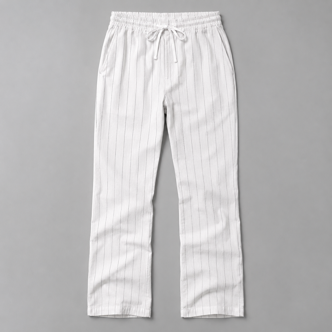 Ellis Pinstripe Linen Pants