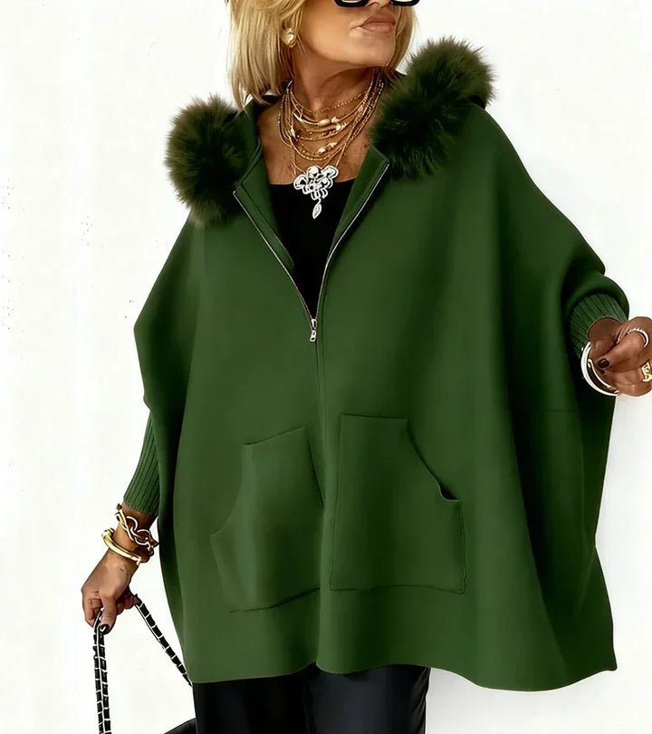 Maribelle | Casual Hooded Coat with Fur Collar