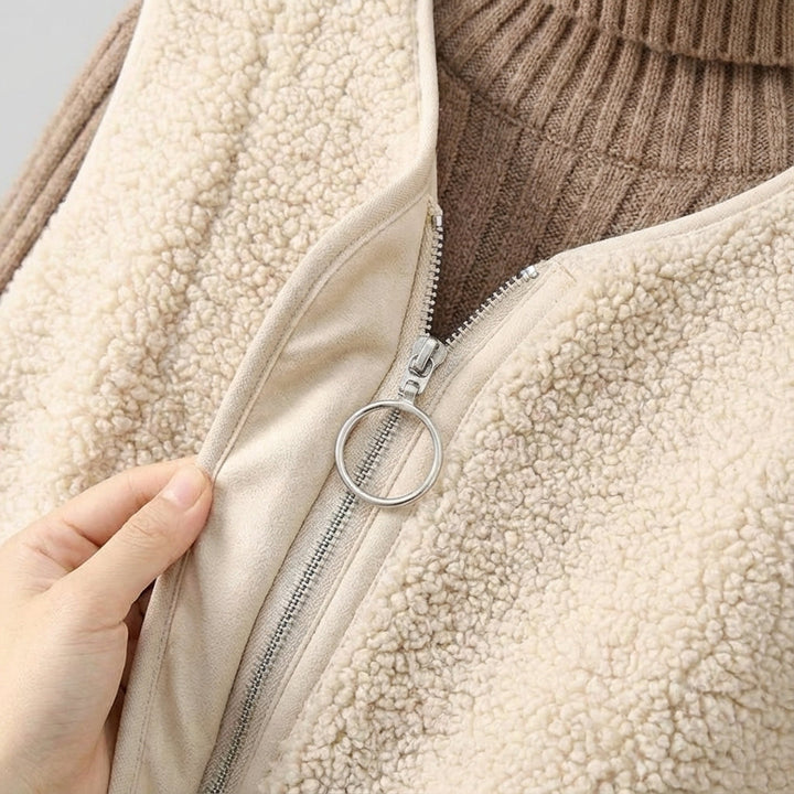 Harlow | Cozy Fleece Shearling Vest
