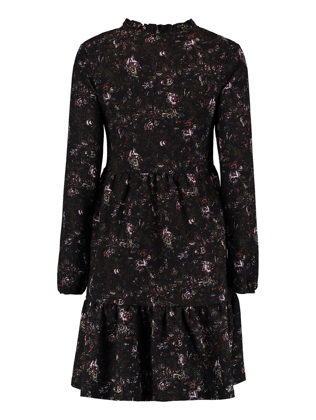 Alba Black Flower Smock Dress