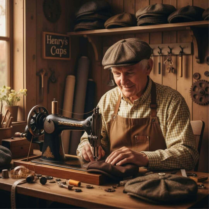 Wool Herringbone Flat Cap | SCOTTSDALE