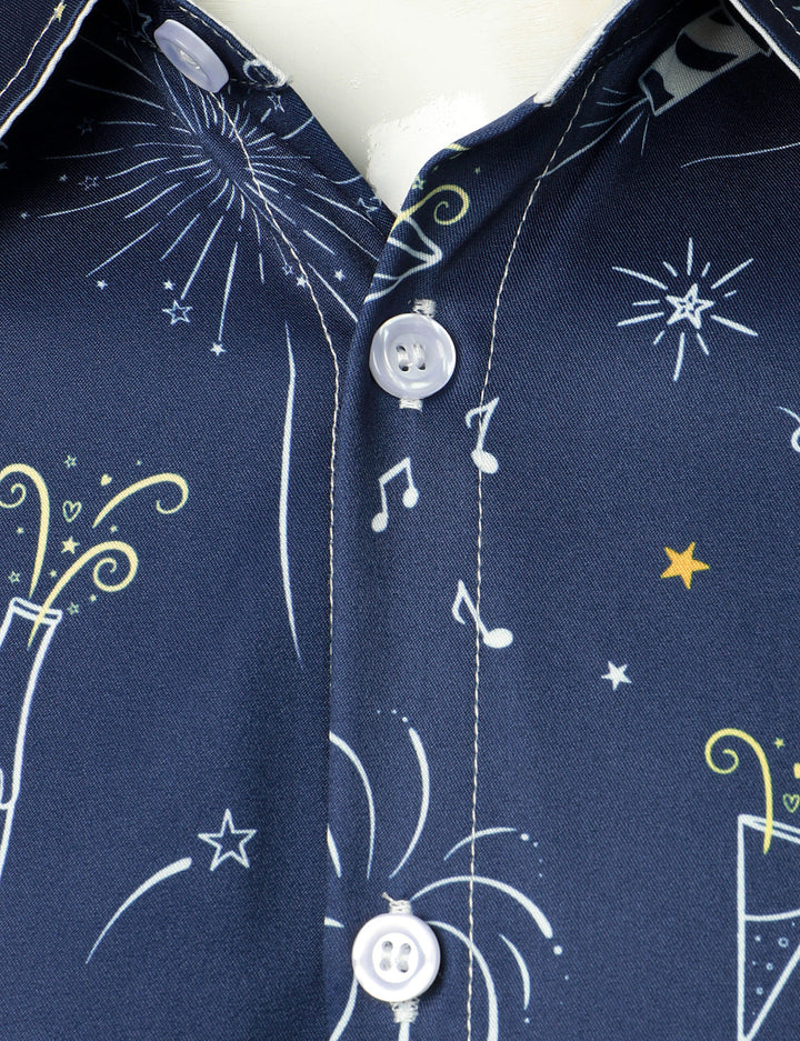 Nova™ | Fireworks New Year’s Long Sleeve Button-Up Shirt