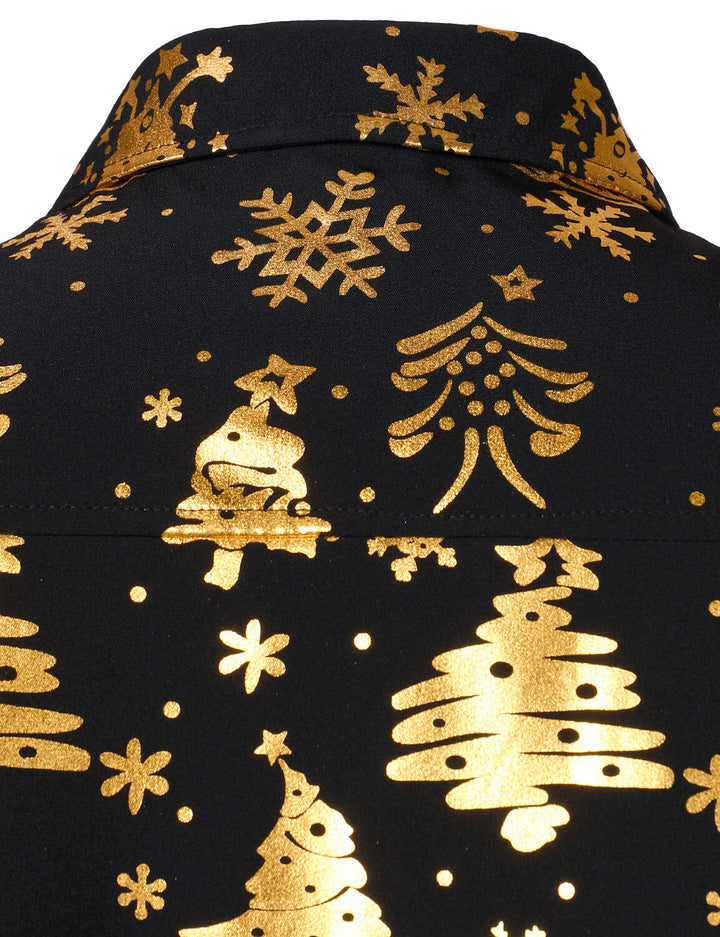 Sterling™ | Gold Holiday Print Long Sleeve Shirt