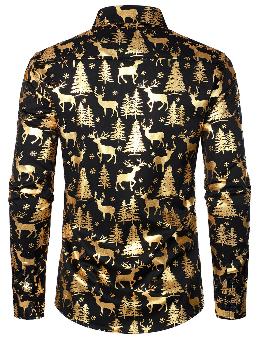 Orion™ | Gold Reindeer Holiday Long Sleeve Shirt