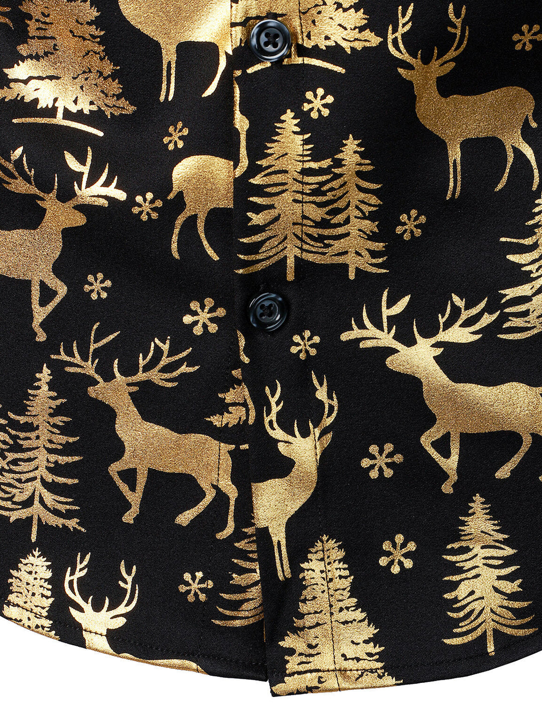 Orion™ | Gold Reindeer Holiday Long Sleeve Shirt