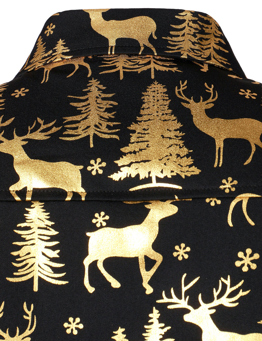 Orion™ | Gold Reindeer Holiday Long Sleeve Shirt