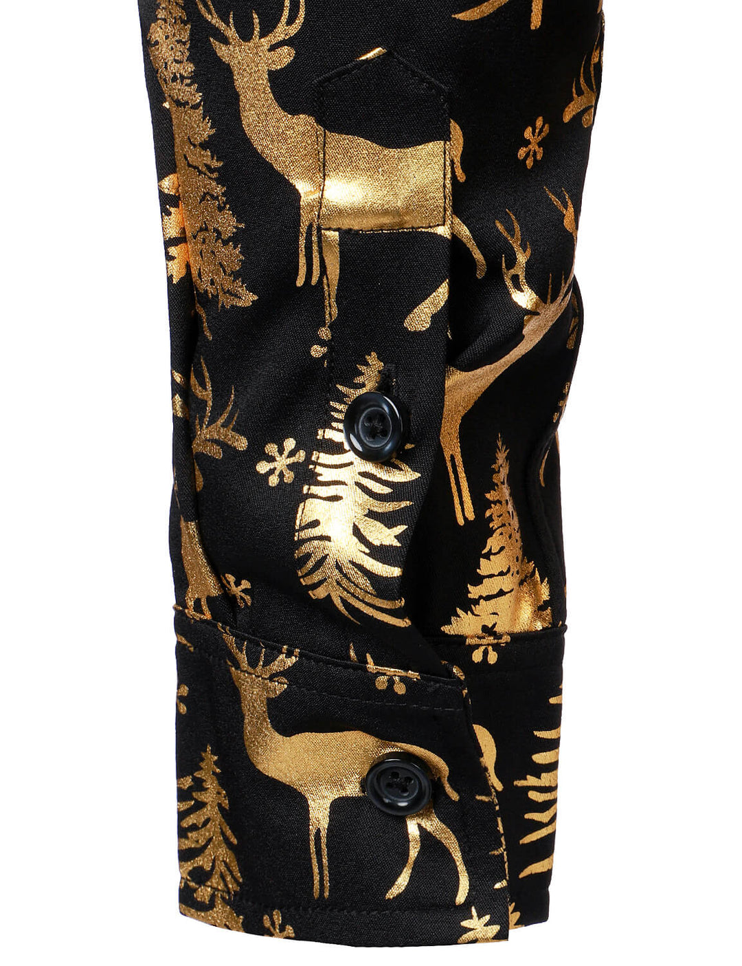 Orion™ | Gold Reindeer Holiday Long Sleeve Shirt