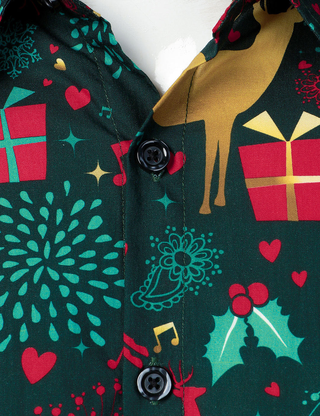 Rowan™ | Festive Reindeer Print Long Sleeve Shirt