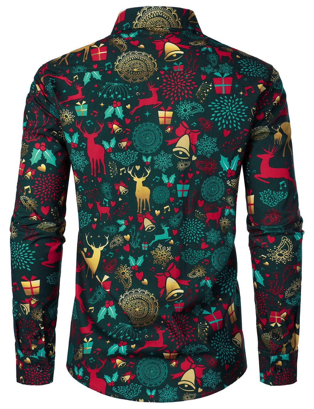 Rowan™ | Festive Reindeer Print Long Sleeve Shirt