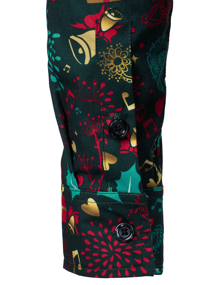 Rowan™ | Festive Reindeer Print Long Sleeve Shirt