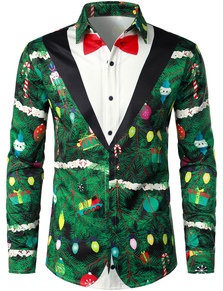 Bennett™ | Holiday Tuxedo Style Long Sleeve Shirt
