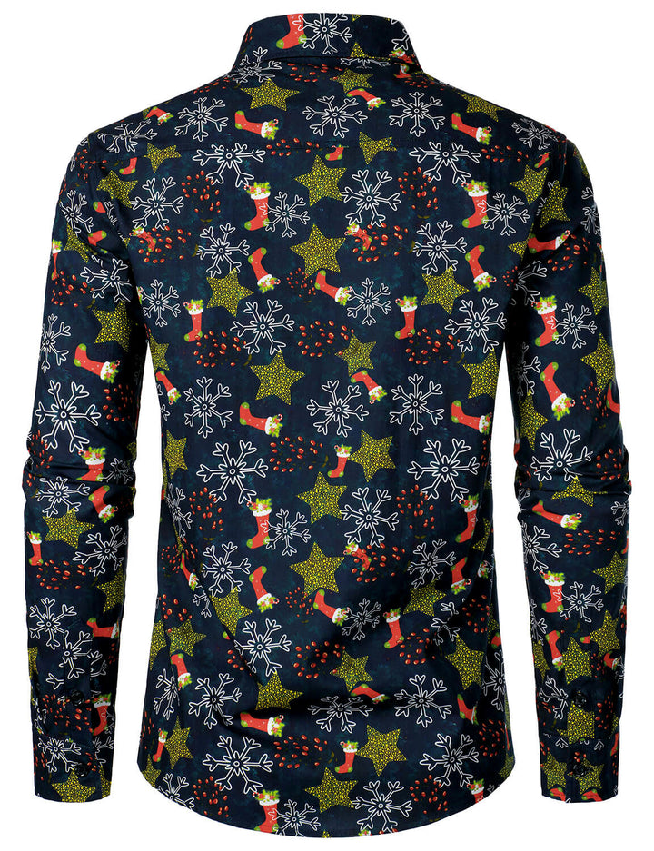 Everett™ Festive Cotton Long Sleeve Button-Up Shirt