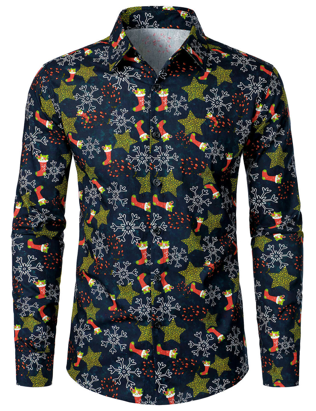 Everett™ Festive Cotton Long Sleeve Button-Up Shirt