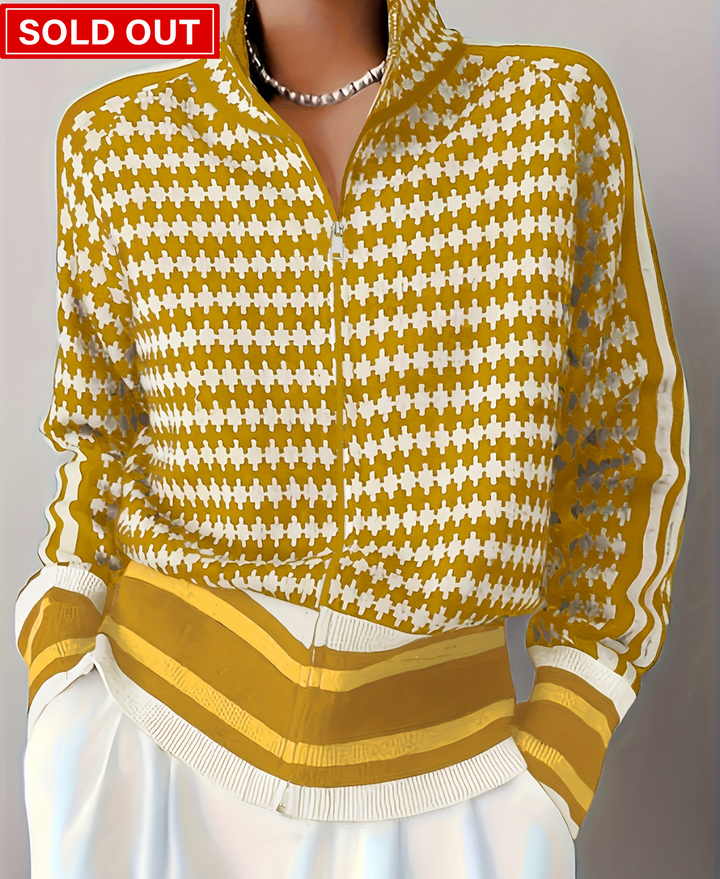 Autumn-Winter Stand Collar Zip Knit