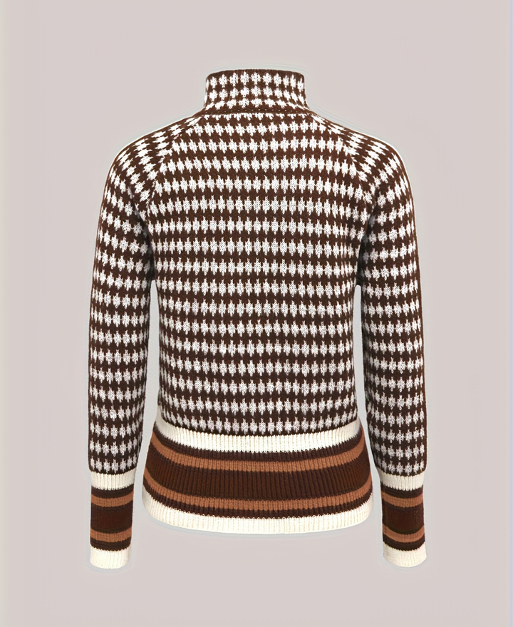 Autumn-Winter Stand Collar Zip Knit