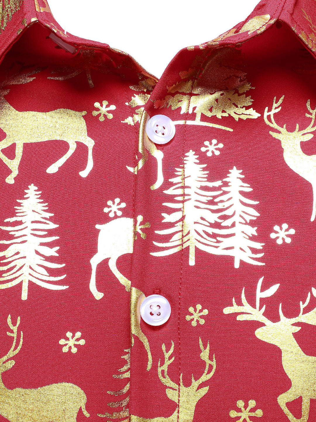 Crimson™ | Gold Holiday Print Long Sleeve Shirt