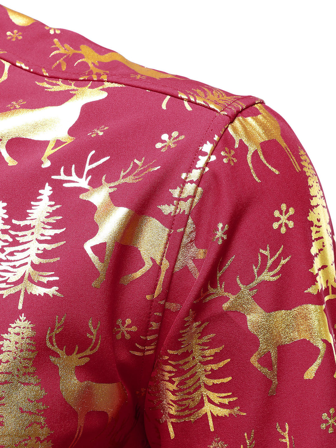 Crimson™ | Gold Holiday Print Long Sleeve Shirt