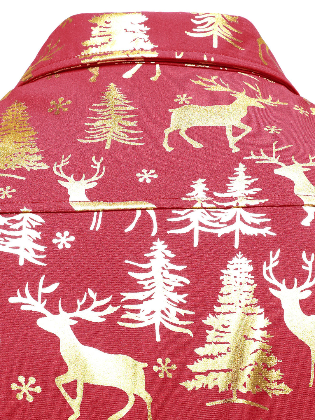 Crimson™ | Gold Holiday Print Long Sleeve Shirt