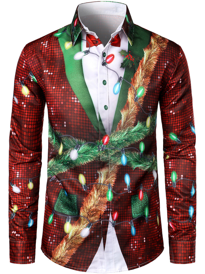 Holiday Tux™ | Festive Long Sleeve Shirt