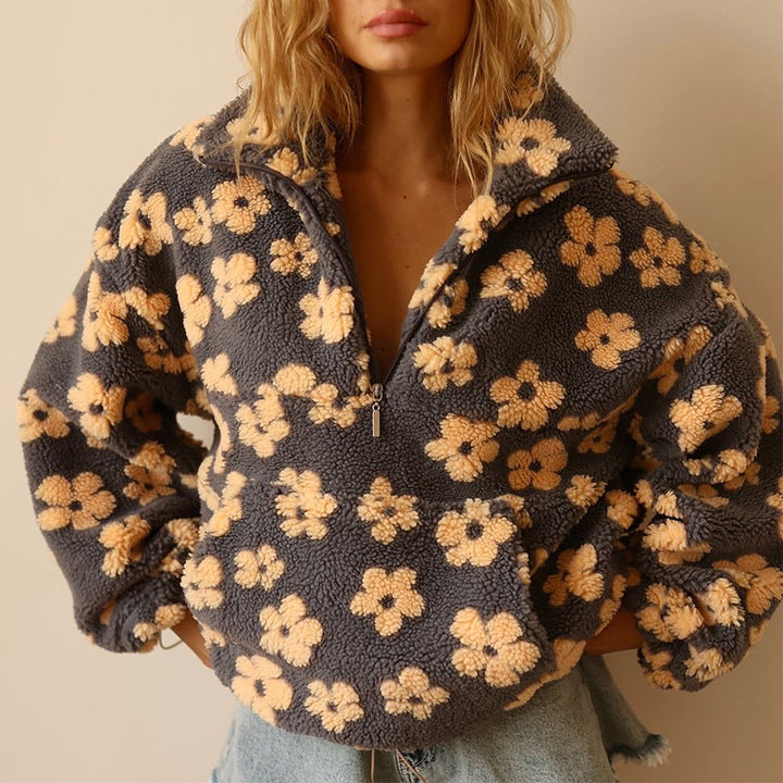 Daisy | Floral Fleece Jacket