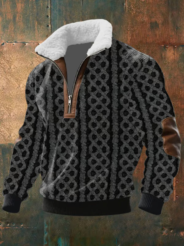 Orion™ Sherpa-Collar Knit Zip Sweater
