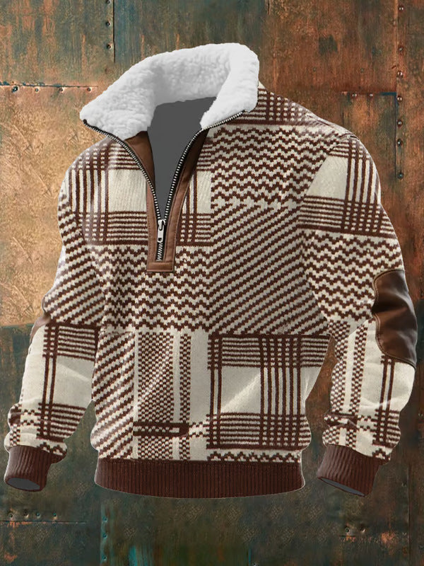 Orion™ Sherpa-Collar Knit Zip Sweater