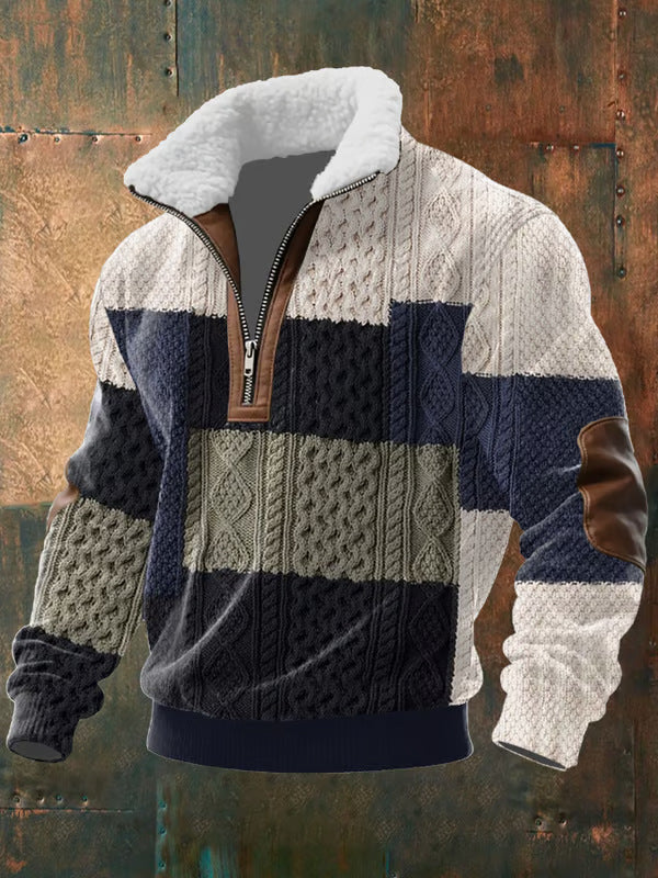 Orion™ Sherpa-Collar Knit Zip Sweater