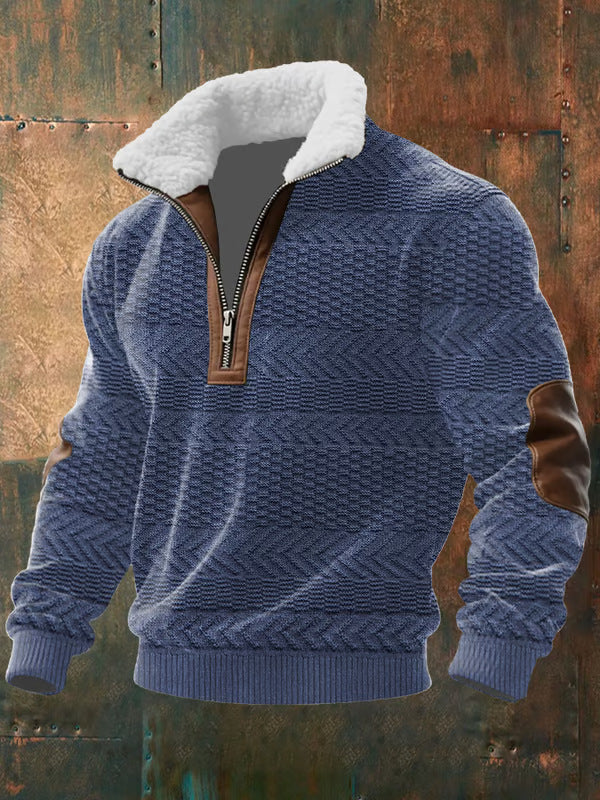 Orion™ Sherpa-Collar Knit Zip Sweater