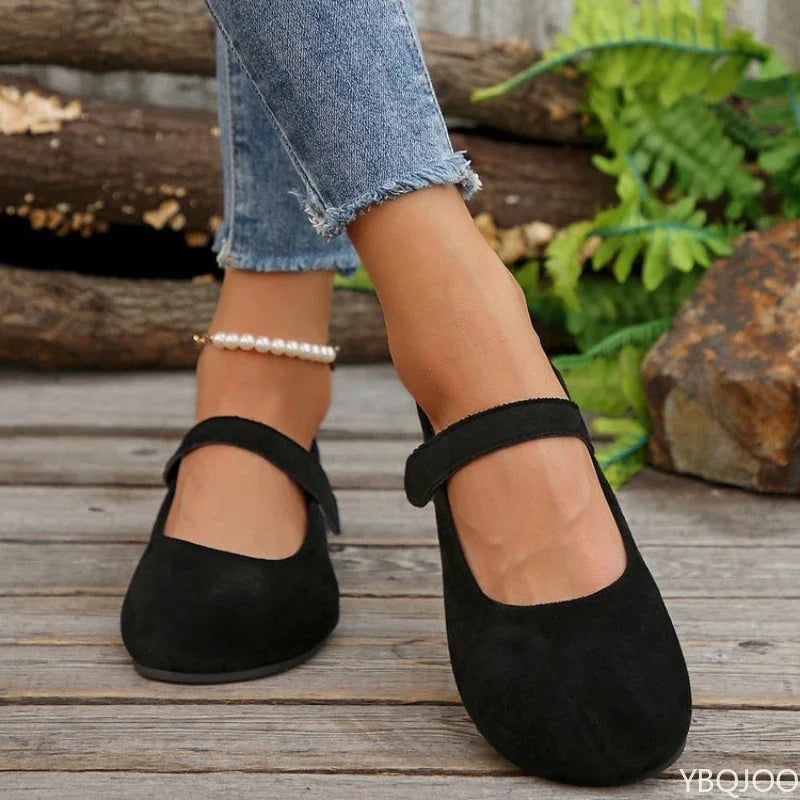 Rosalie | French Round Toe Mary Jane Flats