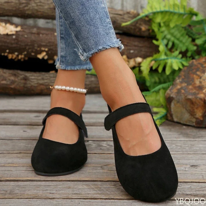 Rosalie | French Round Toe Mary Jane Flats