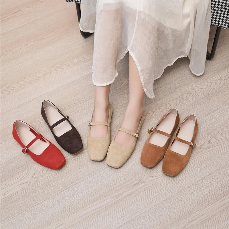 Solène | Leather Anti-Slip Ballet Flats