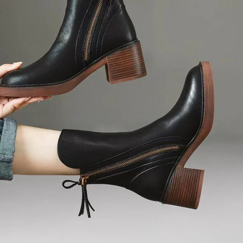 Nola Leather Ankle Boots